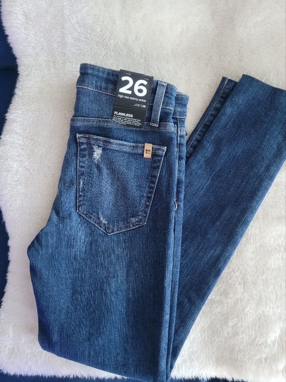 NWT Anthropologie Joe's Flawless High Rise Skinny Distressed Jeans Sz 26
